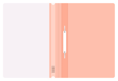 Папка-скоросшиватель Бюрократ Double Neon -PSLDNE/OR A4 прозрач.верх.лист пластик оранжевый 0.14/0.18