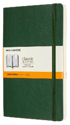 Блокнот Moleskine CLASSIC SOFT QP616K15 Large 130х210мм 192стр. линейка мягкая обложка зеленый