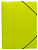 Папка на резинке Бюрократ Double Neon DNE510YELBL A4 пластик кор.30мм 0.5мм желтый/черный