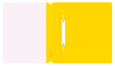 Папка-скоросшиватель Бюрократ Люкс -PSL20A5YEL A5 прозрач.верх.лист пластик желтый 0.14/0.18