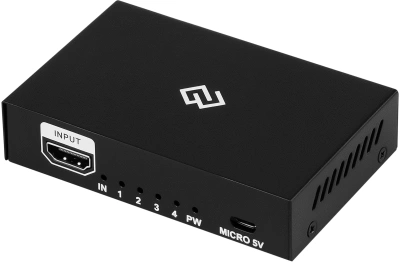 Сплиттер аудио-видео Digma DHSP-v1.4x4 HDMI (f)/4xHDMI (f) черный