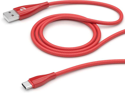 Кабель Deppa Ceramic 72290 USB (m)-USB Type-C (m) 1м красный