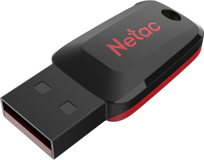 Флеш Диск Netac 128Gb U197 NT03U197N-128G-20BK USB2.0 черный/красный
