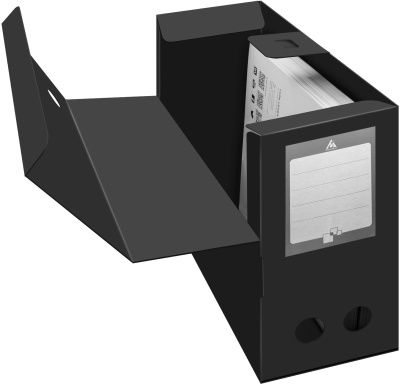 Короб архивный вырубная застежка Бюрократ -BA120BLCK пластик 1мм корешок 120мм 330х245мм черный