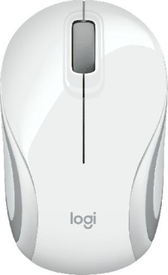 Мышь Logitech Mini M187 белый оптическая (1000dpi) беспроводная USB для ноутбука (2but)