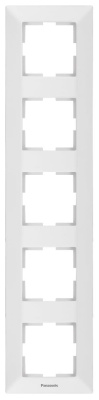 Рамка Panasonic Arkedia WMTF08152WH-RU 5x вертикальный монтаж пластик белый (упак.:1шт)