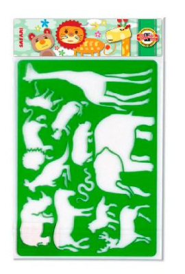 Шаблон чертежный Koh-I-Noor 9820001001PS пластик 265х187мм прозрачный/зеленый 1:1 фигурная блистер (упак.:1шт)