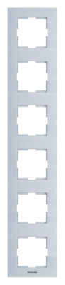 Рамка Panasonic Karre Plus WKTF08162SL-RU 6x вертикальный монтаж пластик серебристый (упак.:1шт)