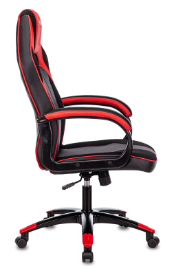 Кресло игровое Zombie VIKING 2 AERO черный/красный эко.кожа/ткань крестов. пластик