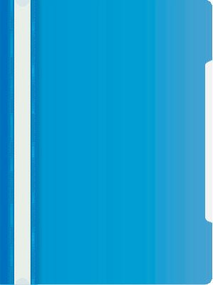 Папка-скоросшиватель Бюрократ Economy -PSE20BLUE A4 прозрач.верх.лист пластик синий