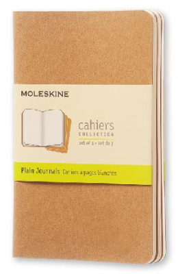 Блокнот Moleskine CAHIER JOURNAL QP413 Pocket 90x140мм обложка картон 64стр. нелинованный бежевый (3шт)