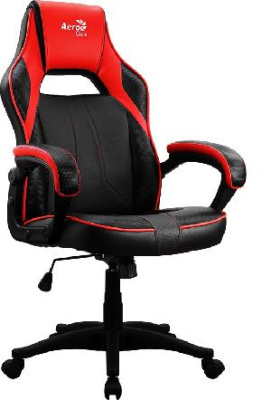 Кресло игровое Aerocool AС40C AIR черный/красный сиденье черный/красный полиуретан крестов.