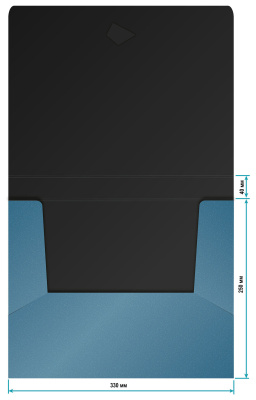 Папка-короб на резинке Silwerhof Perlen 255121-74 пластик 0.8мм A4 синий металлик
