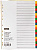Разделитель индексный 327175 A4 картон 20 индексов цветные разделы