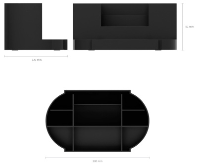 Настольный набор Erich Krause Victoria Classic (14 предметов) пластик черный