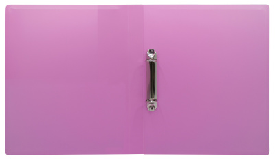 Папка на 2-х кольцах Бюрократ Pastel PAST0812/2RPINK A4 пластик 0.5мм кор.27мм торц.карм с бум. встав розовый