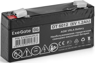 Батарея для ИБП Exegate EX282944 6В 1.2Ач
