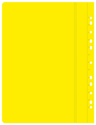 Папка-скоросшиватель Бюрократ -PS10YEL A4 10 вкладышей боков.перф. пластик желтый 0.12/0.16