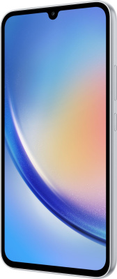 Смартфон Samsung SM-A346E Galaxy A34 5G 256Gb 8Gb серебристый моноблок 3G 4G 2Sim 6.6" 1080x2340 Android 13 48Mpix 802.11 a/b/g/n/ac NFC GPS GSM900/1800 GSM1900 Protect microSD max1024Gb