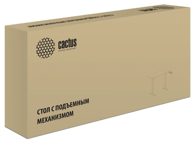 Стол для компьютера Cactus CS-ED-BBK с электроприводом столешница МДФ черный каркас черный (CS-ED-BBK)