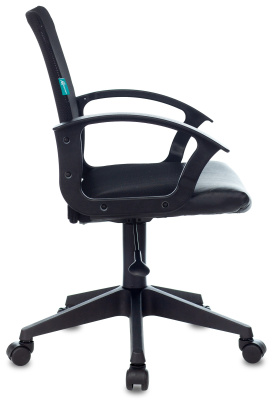 Кресло Бюрократ CH-590 черный сиденье черный эко.кожа/сетка крестов. пластик