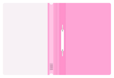 Папка-скоросшиватель Бюрократ Double Neon -PSLDNE/PINK A4 прозрач.верх.лист пластик розовый 0.14/0.18