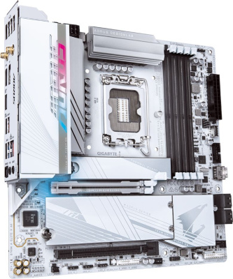 Материнская плата Gigabyte B760M A ELITE X AX Soc-1700 Intel B760 4xDDR5 mATX AC`97 8ch(7.1) 2.5Gg RAID+HDMI+DP