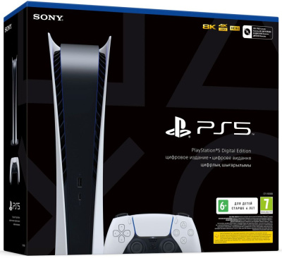 Игровая консоль PlayStation 5 Digital Edition CFI-1216B белый/черный
