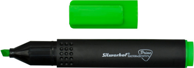 Текстовыделитель Silwerhof Prime 108031-03 скошенный пиш. наконечник 1-4мм зеленый коробка