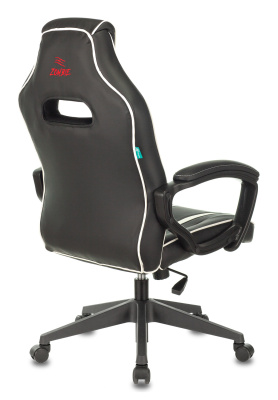 Кресло игровое Zombie A3 черный/белый эко.кожа крестов. пластик