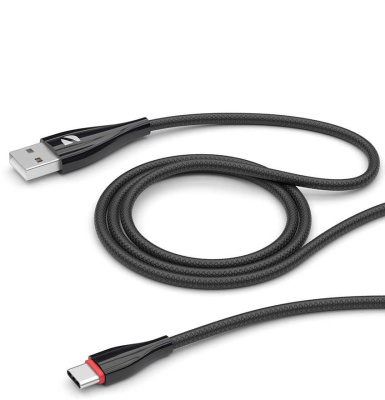 Кабель Deppa Ceramic 72288 USB (m)-USB Type-C (m) 1м черный