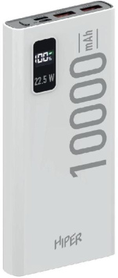 Мобильный аккумулятор Hiper EP 10000 10000mAh QC/PD 3A белый (EP 10000 WHITE)