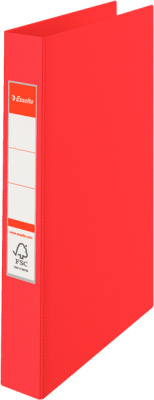 Папка на 4-х кольцах Esselte Standard 14459 A4 картон/ПВХ кор.35мм красный вмест.190лист.