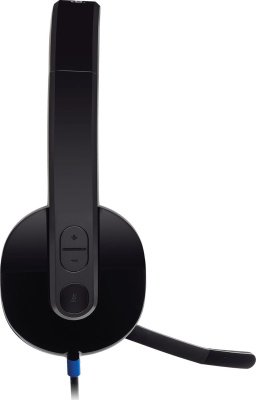 Наушники с микрофоном Logitech H540 черный 1.8м накладные USB оголовье (981-000480)