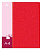 Папка на 4-х кольцах Бюрократ -0818/4RRED A4 пластик 0.7мм кор.18мм внутр. с вставкой красный