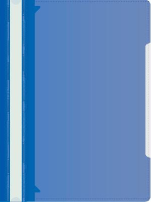 Папка-скоросшиватель Бюрократ -PS-K20BLU A4 прозрач.верх.лист карм.на лиц.стор. пластик синий 0.12/0.16