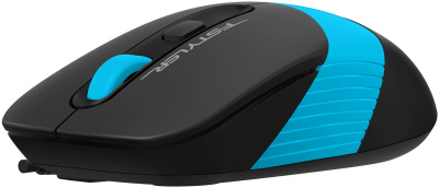 Мышь A4Tech Fstyler FM10S черный/голубой оптическая (1600dpi) silent USB (3but)