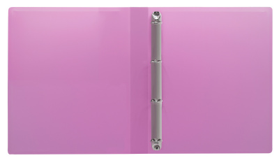 Папка панорама на 4-х кольцах Бюрократ Pastel PAST0740/4RPINK A4 пластик 0.7мм кор.40мм торц.карм с бум. встав розовый
