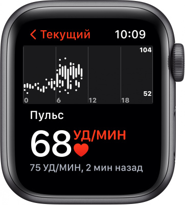 Смарт-часы Apple Watch SE A2351 40мм OLED корп.серый космос рем.темная ночь разм.брасл.:130-200мм (MKQ13LL/A)