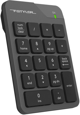 Числовой блок A4Tech FGK21C серый USB беспроводная slim для ноутбука