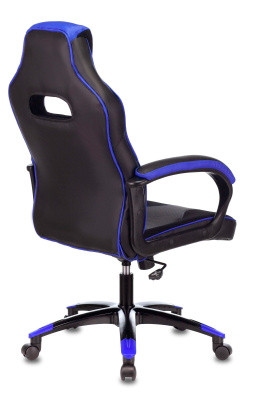 Кресло игровое Zombie VIKING 2 AERO черный/синий эко.кожа/ткань крестов. пластик