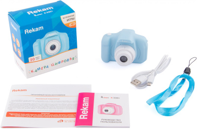 Фотоаппарат Rekam iLook K330i голубой 20Mpix 2" 720p SDXC CMOS/Li-Ion