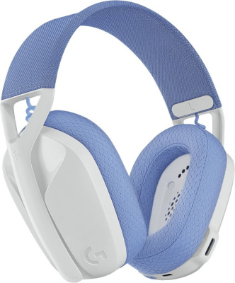 Наушники с микрофоном Logitech G435 белый/синий мониторные BT/Radio оголовье (981-001077)