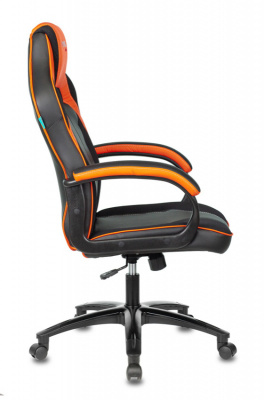 Кресло игровое Zombie VIKING 2 AERO черный/оранжевый эко.кожа/ткань крестов. пластик