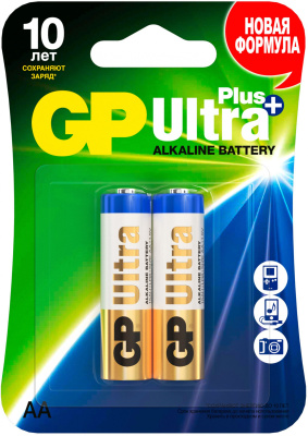 Батарея GP Ultra Plus Alkaline 15AUP LR6 AA (2шт)