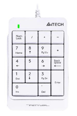 Числовой блок A4Tech Fstyler FK13P белый USB slim для ноутбука (FK13P WHITE)