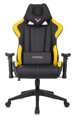 Кресло игровое Zombie VIKING 5 AERO черный/желтый эко.кожа с подголов. крестов. пластик