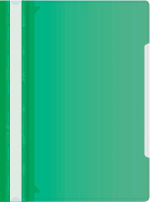Папка-скоросшиватель Бюрократ -PS-K20GRN A4 прозрач.верх.лист карм.на лиц.стор. пластик зеленый 0.12/0.16