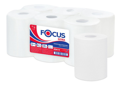 Полотенца бумажные Focus Jumbo Centerpull 2-хслойная 125м 357лист. белый (упак.:6рул) (5036772)