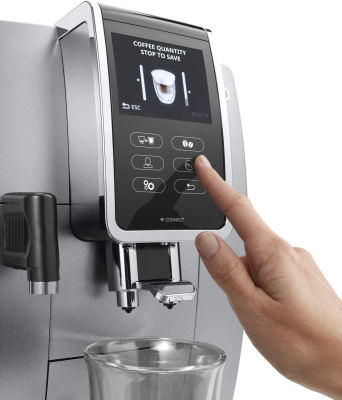 Кофемашина Delonghi Dinamica Plus ECAM370.95.S 1450Вт серый/черный